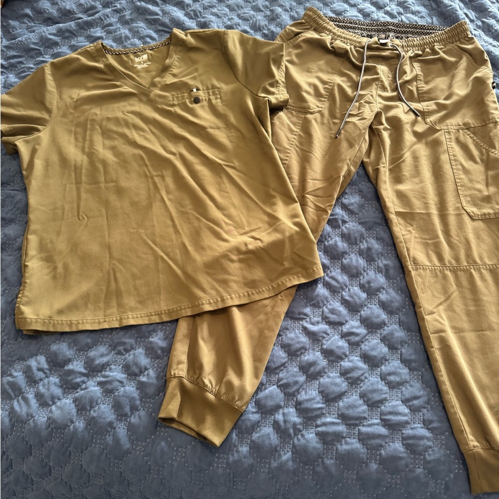 Koi next gen olive green Scrub Set - Top & Jogger Pants